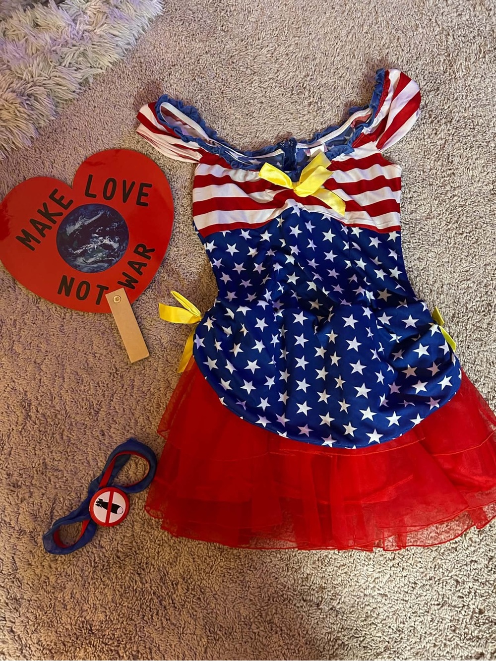 Women’s PinUp Costume Dress with Yellow Accents